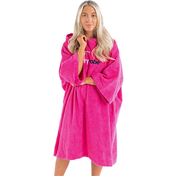 2024 Dryrobe Organic Cotton Hooded Towel Change Robe V3 DOCTV3 - Pink